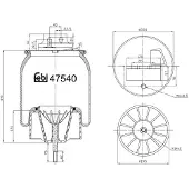 FEBI BILSTEIN Soufflet de ressort, suspension pneumatique 47540