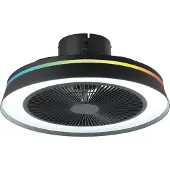 Eglo Ventilateur de plafond noir Vallonia Ø 48cm