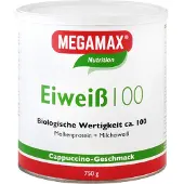 MEGAMAX Nutrition Protéine 100 poudre saveur cappuccino, 750 g de poudre