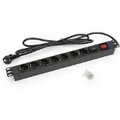 Triton RAB-PD-X12-A1 Bâti de prises 19" 7x, RAB-PD-X12-A1, avec protection contre la foudre et interrupteur