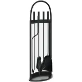 vidaXL set de 5 outils pour cheminée 23x15x66 cm acier