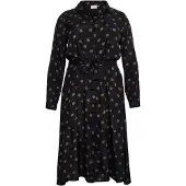 KAFFE CURVE Robe-chemise 'Olvia' marron / noir