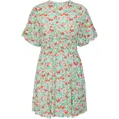 Pieces Robe 'Korine' vert / vert pastel / orange / rouge