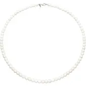 KUZZOI Chaîne argent / blanc perle