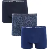 Björn Borg Cotton Stretch Boxers 3Pack Foncé Noir Bleu foncé Multicoloré Bleu taille XL