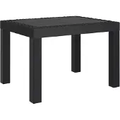 Syfax Table de jardin anthracite 59x47x40 cm PP