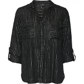 Vero Moda Chemisier 'VMBumpy' noir / argent