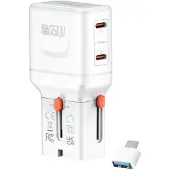 4smarts Chargeur secteur PDPlug Slim Dual 65W GaN 2C