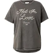 ONLY Carmakoma T-shirt 'CARTULINA' noir chiné / blanc perle
