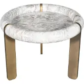 Signature - Petite table basse en marbre et métal PROSPER
