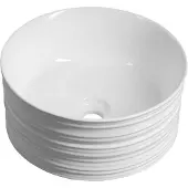 Sapho Lavabo à poser ALETTE, céramique, Ø 41 cm, blanc