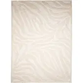 FRAAI Tapis lavable - Dunya Zebra Blanc | 230x330 cm | Rectangulaire | Pile courte