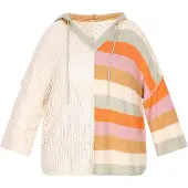 Ebeeza Pull-over beige / menthe / orange clair / rose
