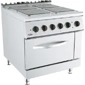 CombiSteel Cuisinière électrique Base 900 avec 4 brûleurs et four électrique