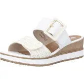 Remonte Mules à talon compensé pour femme 32313932383236, blanches, taille 40 (EU)