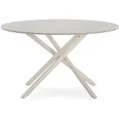CALICOSY - Table basse ronde effet travertin D80 cm - YSIA