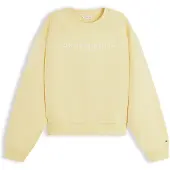 Tommy Hilfiger Sweat-shirt 'Logo Relaxed' jaune / blanc