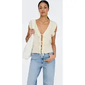 ONLY Tops en tricot 'ONLNELLY' blanc cassé