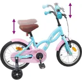 vidaXL Vélo pour enfants 14 pouces, pour les 3-5 ans, bleu ciel