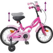 vidaXL Vélo pour enfant 14 pouces, pour les 3-5 ans, rose foncé