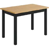 vidaXL Table à manger EKAI noire 112 x 70 x 76,5 cm en pin massif