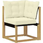 vidaXL Ensemble de salon de jardin 10 pièces, blanc et crème