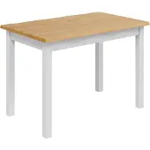 vidaXL Table à manger EKAI blanche 112 x 70 x 76,5 cm en pin massif