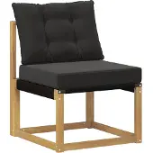 vidaXL Ensemble de canapés d'extérieur avec coussins, 5 pièces, blanc et noir
