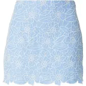 Abercrombie & Fitch Jupe 'Feb4' turquoise / blanc
