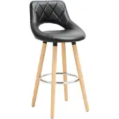 OEM Tabouret de bar Deluxe vert aspect cuir avec dossier