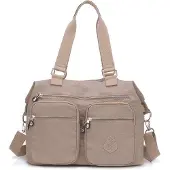 OEM Grand sac à main en nylon beige pour femme