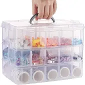 OEM Boîte en plastique transparente à 3 compartiments avec poignée