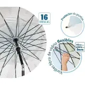 OEM Parasol en aluminium 220 cm bleu, indice UPF 50+