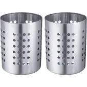OEM Porte-couverts en acier inoxydable argenté, hauteur 10 cm