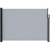 vidaXL Auvent latéral extensible, gris, 500 x 140 cm, polyester