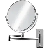 OEM Miroir mural de toilette, 20 cm, grossissement 10x, pivotant, chromé