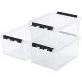 OEM Lot de 3 bacs transparents de 32 litres