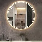 OEM Miroir rond avec éclairage pour salle de bains