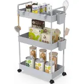 OEM Boîte de rangement étroite à 3 niveaux, grise, multifonctionnelle
