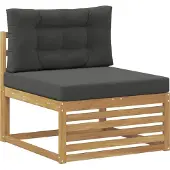 vidaXL Ensemble de canapés d'extérieur , 4 pièces, blanc et anthracite