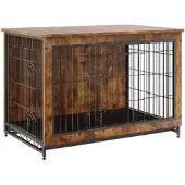 Famanu Banc pour chien en bois brun