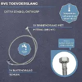 Markenlos Tuyau d'eau de 2 m pour lave-linge et lave-vaisselle