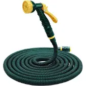 Markenlos Tuyau d'arrosage extensible de 15 mètres, 7 réglages, extensible