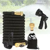 OEM Tuyau d'arrosage flexible noir, 30 m