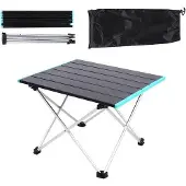 Famanu Table de camping pliable en aluminium pour l'extérieur
