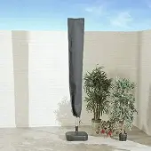 Famanu Housse en PVC pour parasol, gris, 46 cm