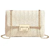 OEM Élégant sac en paille tressée beige d'été