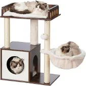 OEM Arbre à chat moderne marron, lavable, avec 3 griffoirs