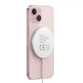 Avizar Mayaxess, chargeur MagSafe magnétique 15 W pour iPhone 15 Plus, blanc