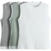 The Set Haut gris chiné / vert / blanc